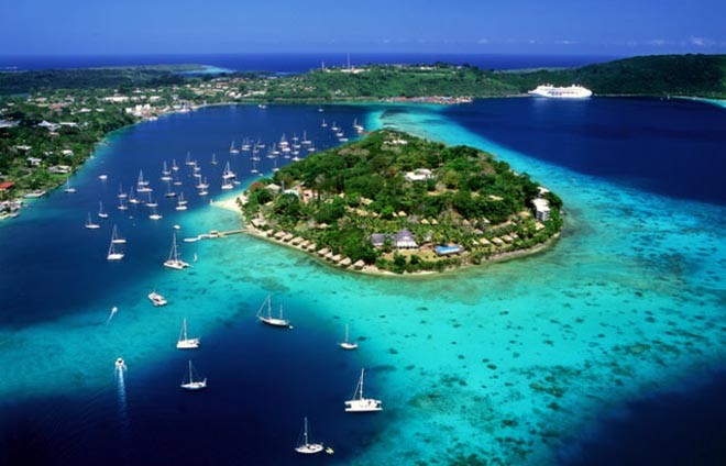 Port Vila in Vanuatu - mystery surrounds the superyacht Phocea ©  SW